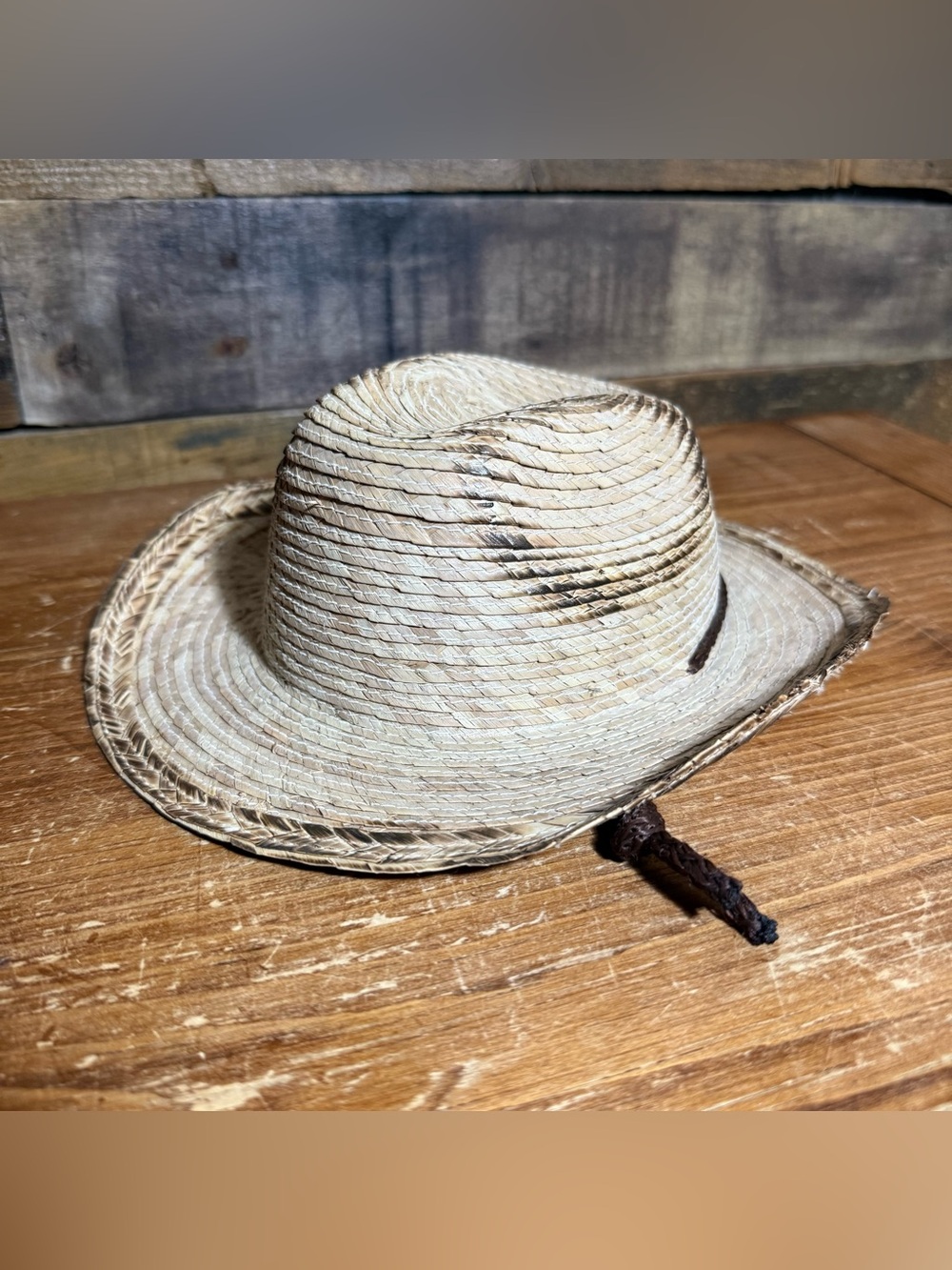 Infant or Pet or Prop Straw Cowboy Hat 9”